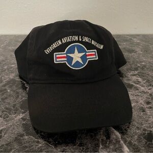 Evergreen Aviation And Space Museum Hat Unisex Adult Black Adjustable Cap